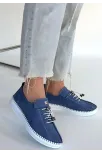 Warte Mavi Süet Bağcıklı Spor Ayakkabı