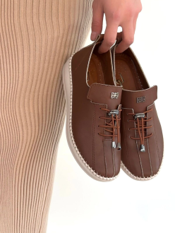 Warte Taba Deri Bağcıklı Spor Ayakkabı