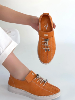 Warte Turuncu Süet Bağcıklı Spor Ayakkabı