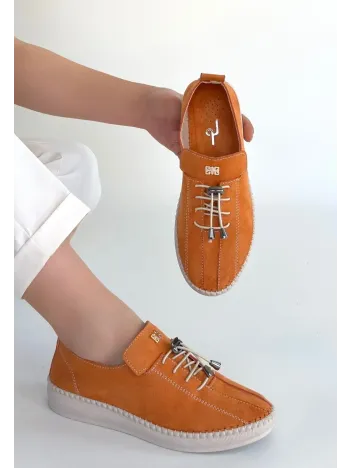 Warte Turuncu Süet Bağcıklı Spor Ayakkabı