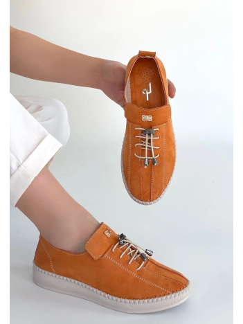 Warte Turuncu Süet Bağcıklı Spor Ayakkabı