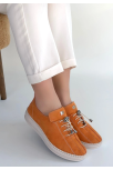 Warte Turuncu Süet Bağcıklı Spor Ayakkabı