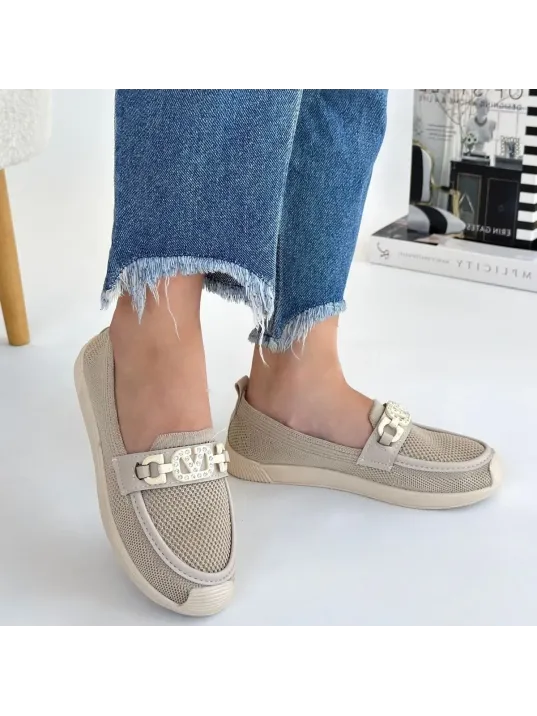 Wata Bej Triko Babet Ayakkabı Wata Bej Triko Babet Ayakkabı