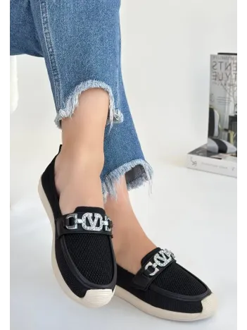 Wata Siyah Triko Babet Ayakkabı