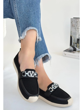 Wata Siyah Triko Babet Ayakkabı Wata Siyah Triko Babet Ayakkabı