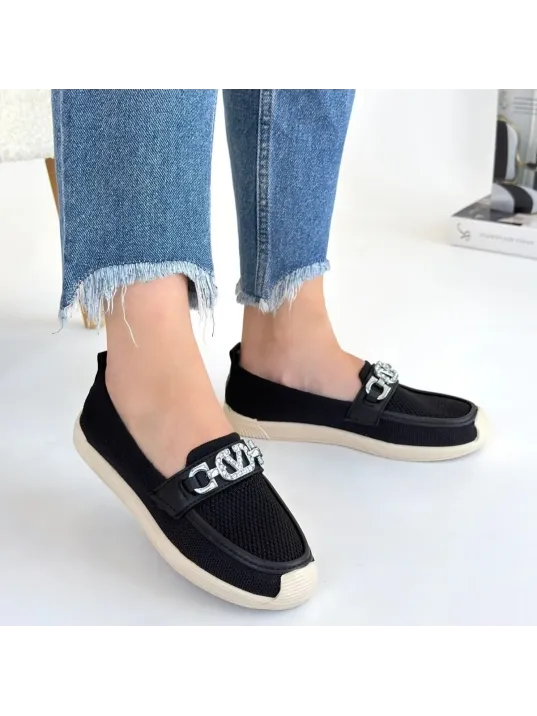 Wata Siyah Triko Babet Ayakkabı Wata Siyah Triko Babet Ayakkabı