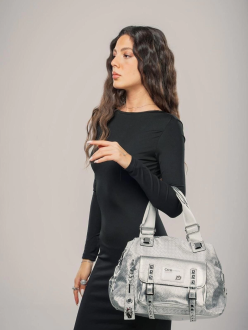 Wawin Gri Cilt Omuz Çantası