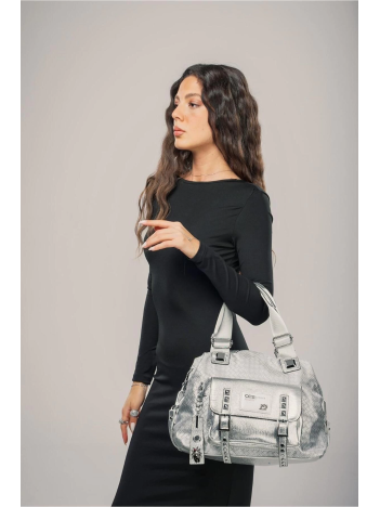 Wawin Gri Cilt Omuz Çantası