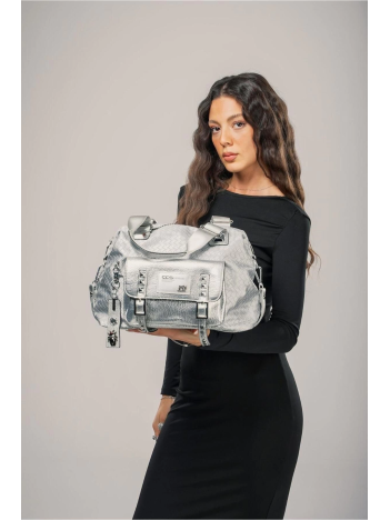 Wawin Gri Cilt Omuz Çantası