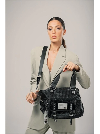 Wawin Siyah Cilt Omuz Çantası