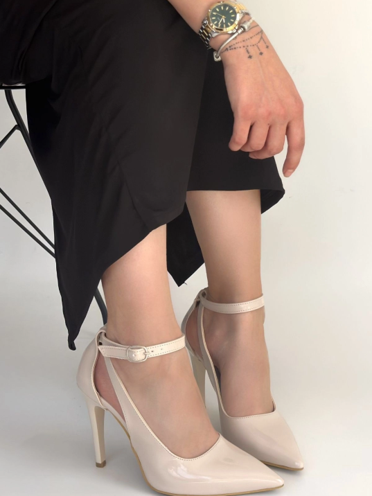 Wenni Bej Rugan Stiletto Ayakkabı