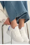 Weor Beyaz Triko Bağcıklı Spor Ayakkabı