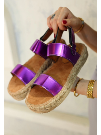 Wery Mor Cilt Cırt Cırtlı Sandalet