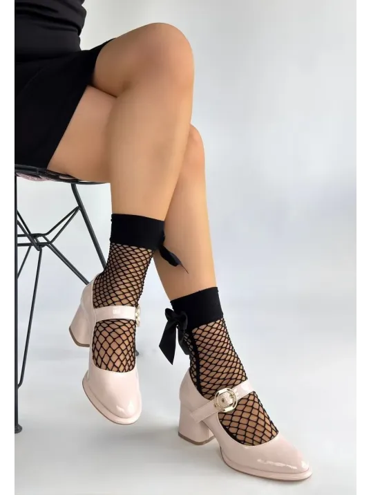 Weys Bej Rugan Topuklu Ayakkabı Weys Bej Rugan Topuklu Ayakkabı