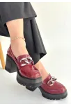 Winar Bordo Rugan Doldu Topuk Ayakkabı Winar Bordo Rugan Doldu Topuk Ayakkabı