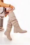 Winda Bej Süet Körüklü Çizme Winda Bej Süet Körüklü Çizme