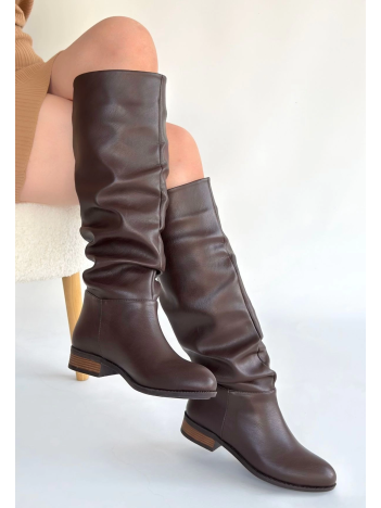 Winda Kahverengi Cilt Körüklü Çizme Winda Kahverengi Cilt Körüklü Çizme