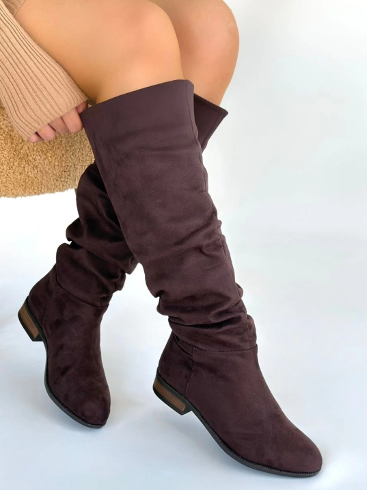 Winda Kahverengi Süet Körüklü Çizme Winda Kahverengi Süet Körüklü Çizme