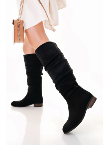 Winda Siyah Süet Körüklü Çizme Winda Siyah Süet Körüklü Çizme