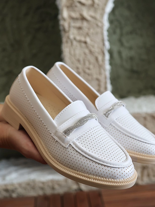 Woni Beyaz Cilt Babet Ayakkabı