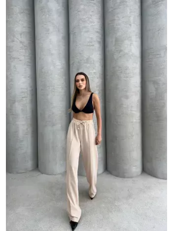 Çımalı Keten Pantolon