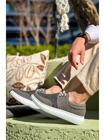 Kb-042  Kuback Bağcıklı Gri Günlük Erkek Ayakkabı