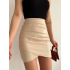 Yandan drapeli asimetrik etek bej s24771 Yandan drapeli asimetrik etek bej s24771