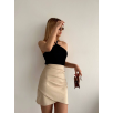 Yandan drapeli asimetrik etek bej s24771 Yandan drapeli asimetrik etek bej s24771