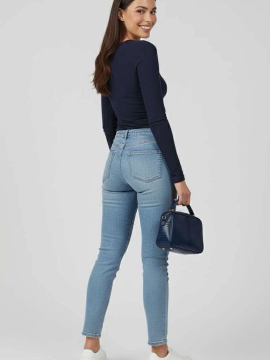 Yanı Büzgülü bluz Lacivert T4322 Yanı Büzgülü bluz Lacivert T4322