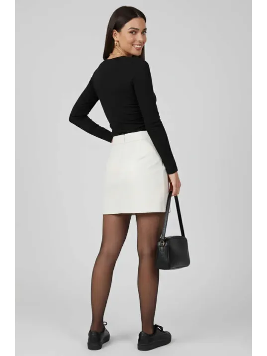 Yanı Büzgülü Bluz Siyah T4322