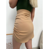 Yanı büzgülü etek camel s24718 Yanı büzgülü etek camel s24718