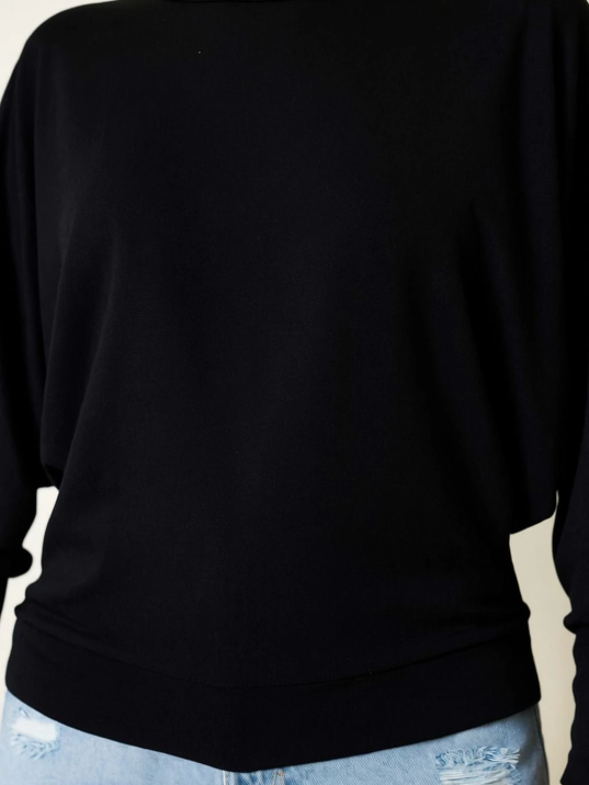 Yarasa Kol Salaş Bluz siyah T4273 Yarasa Kol Salaş Bluz siyah T4273