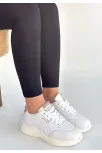 Yejja Beyaz Cilt Bağcıklı Spor Ayakkabı