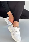 Yejja Beyaz Cilt Bağcıklı Spor Ayakkabı