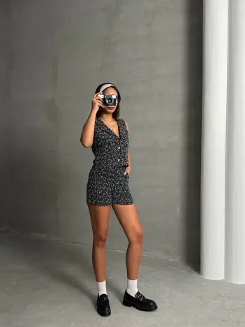 Yelekli Şort Takım