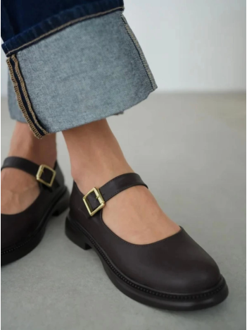 Yokox Kahverengi Cilt Oxford Ayakkabı Yokox Kahverengi Cilt Oxford Ayakkabı