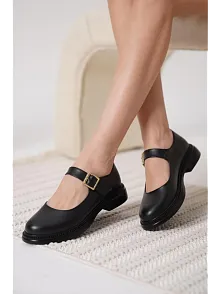 Yokox Siyah Cilt Oxford Ayakkabı