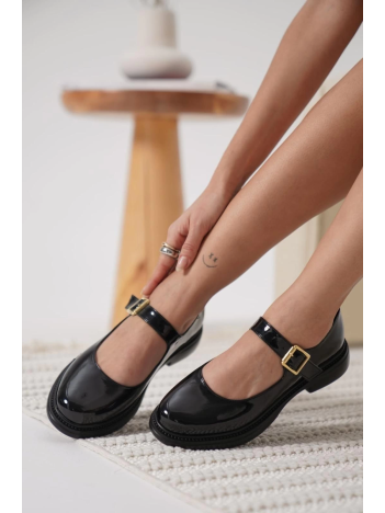 Yokox Siyah Rugan Oxford Ayakkabı Yokox Siyah Rugan Oxford Ayakkabı