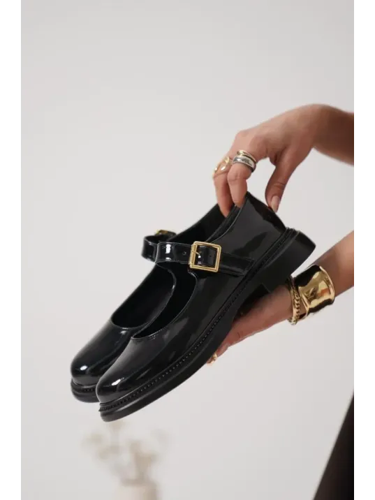 Yokox Siyah Rugan Oxford Ayakkabı Yokox Siyah Rugan Oxford Ayakkabı