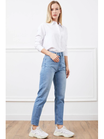 Yüksek bel mom jean pantolon Yüksek bel mom jean pantolon
