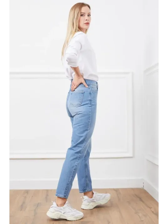 Yüksek Bel Mom Jean Pantolon