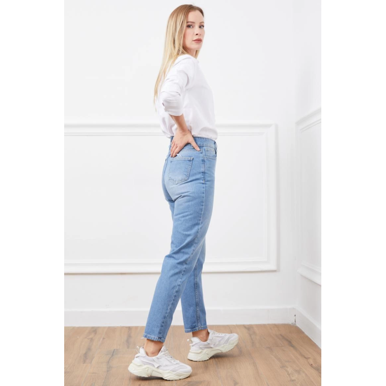 Yüksek bel mom jean pantolon Yüksek bel mom jean pantolon