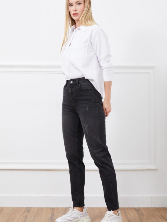 Yüksek bel mont jean pantolon Yüksek bel mont jean pantolon