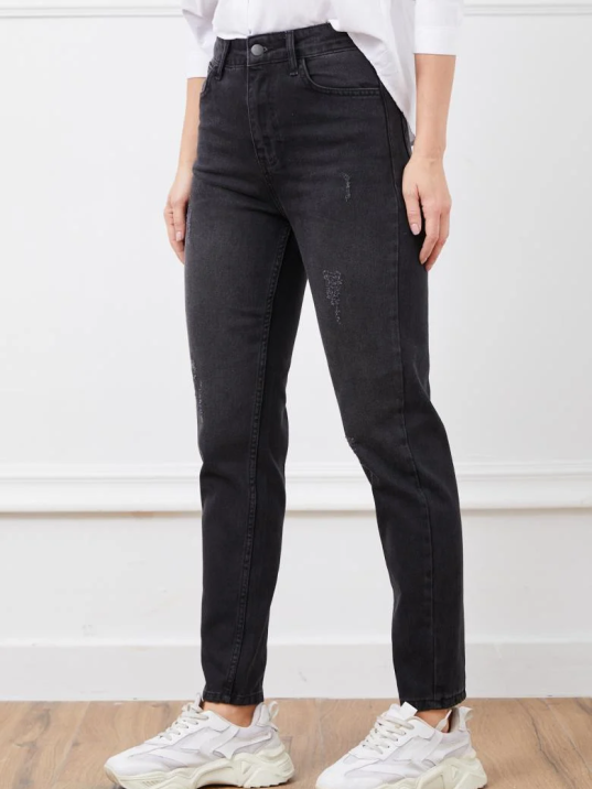 Yüksek bel mont jean pantolon Yüksek bel mont jean pantolon