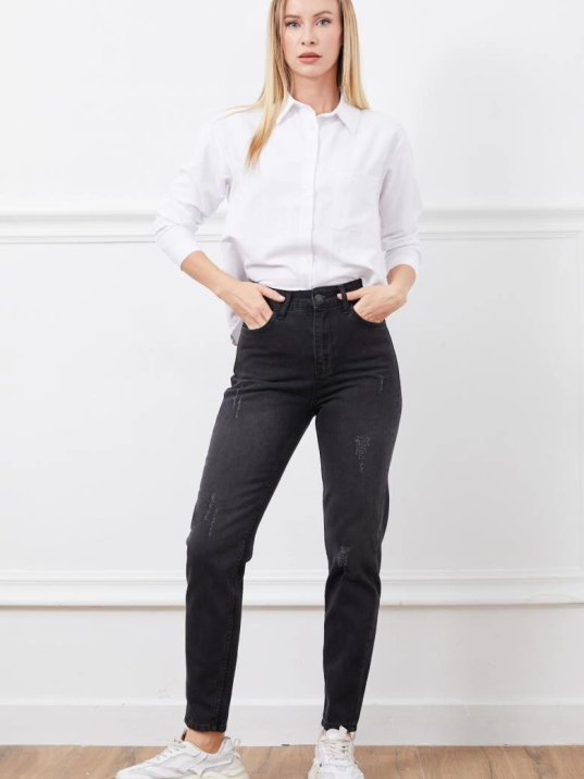 Yüksek bel mont jean pantolon Yüksek bel mont jean pantolon