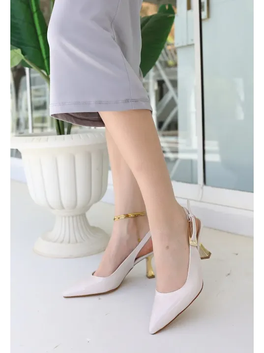 Zalin Bej Rugan Topuklu Ayakkabı Zalin Bej Rugan Topuklu Ayakkabı