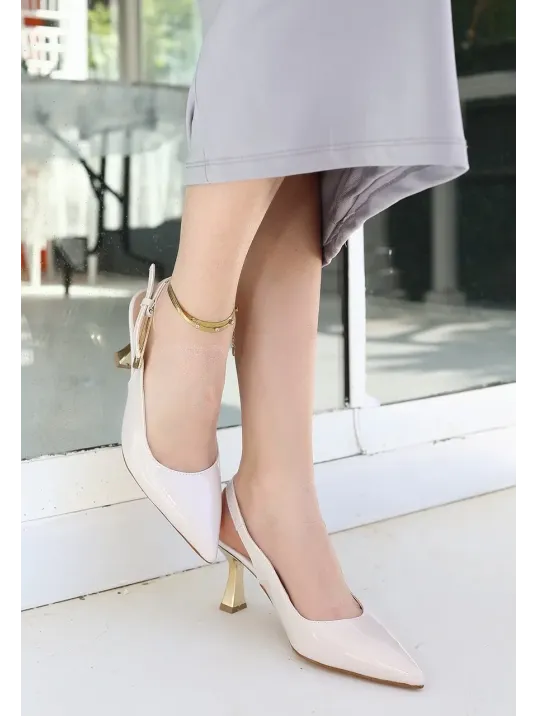 Zalin Bej Rugan Topuklu Ayakkabı Zalin Bej Rugan Topuklu Ayakkabı