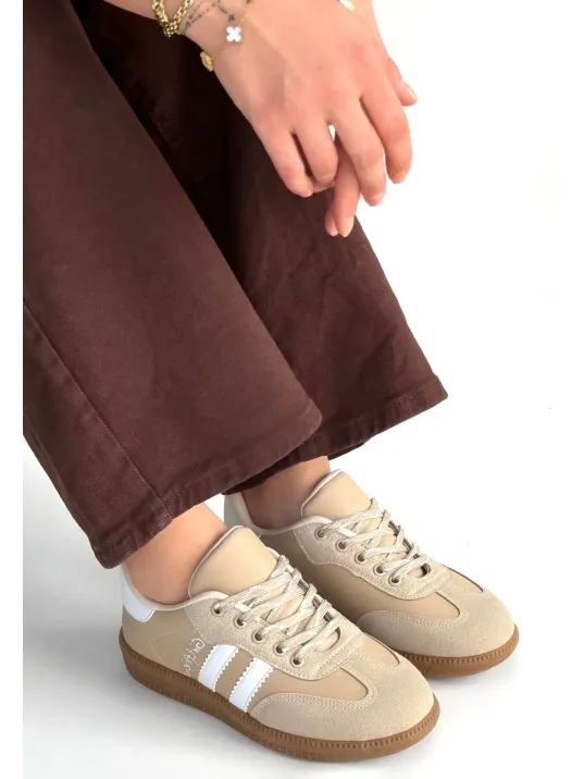 Zerti Bej Cilt Bağcıklı Spor Ayakkabı