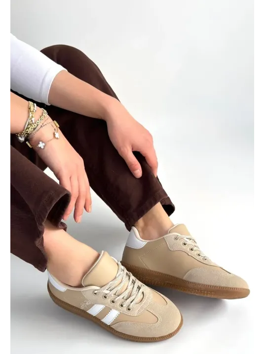 Zerti Bej Cilt Bağcıklı Spor Ayakkabı