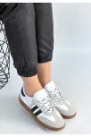 Zerti Beyaz Cilt Bağcıklı Spor Ayakkabı